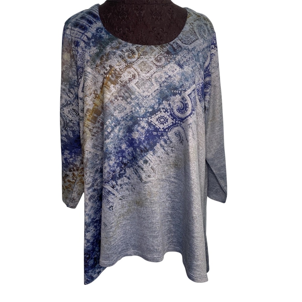 Energe Blue Knit Blouse